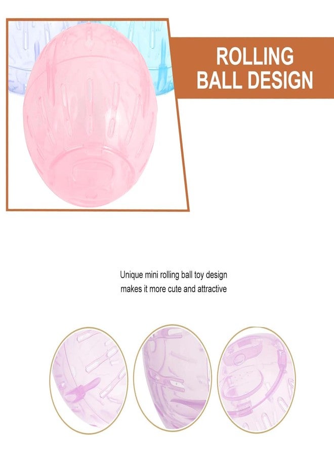 CHSYLFDC 2 Pcs Hamster Exercise Ball, 4 Inch Dwarf Rat Hamster Running Ball, Small Animals Toys for Sugar Gliders Mice Gerbils & Other Small Pets - Must-Have Pet Rat Accessories - Image 3